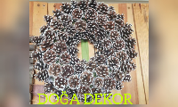 Boyalı çam kozalaklı çember