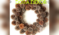 Natural çam kozalaklı çember 40 cm