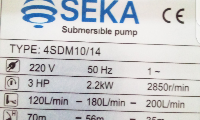 3 HP SEKA dalgıç pompa 