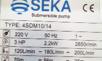 Suruç 3 HP SEKA dalgıç pompa 